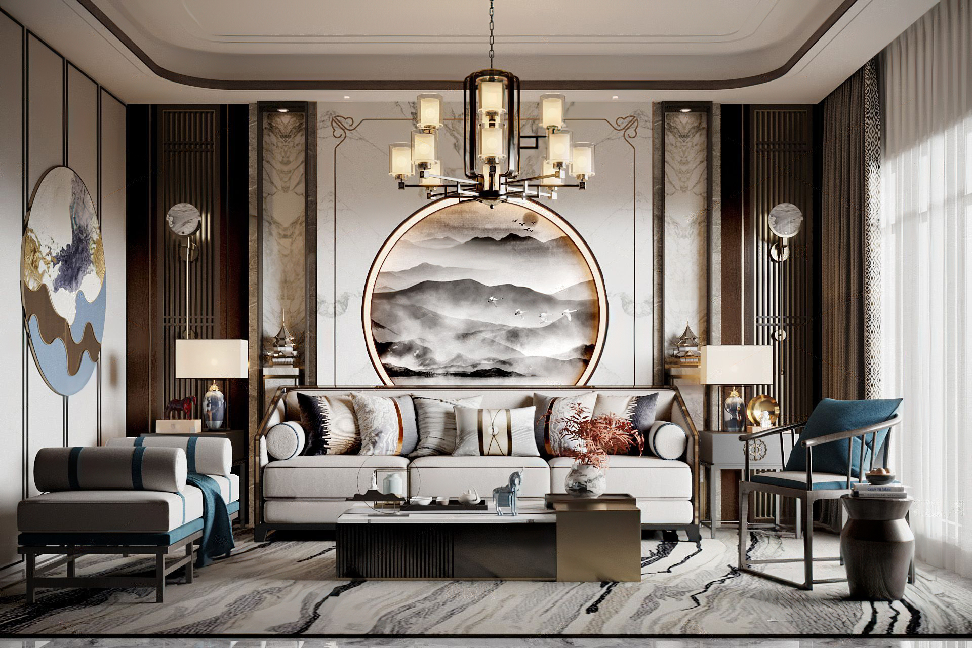 新中式別墅設(shè)計裝飾